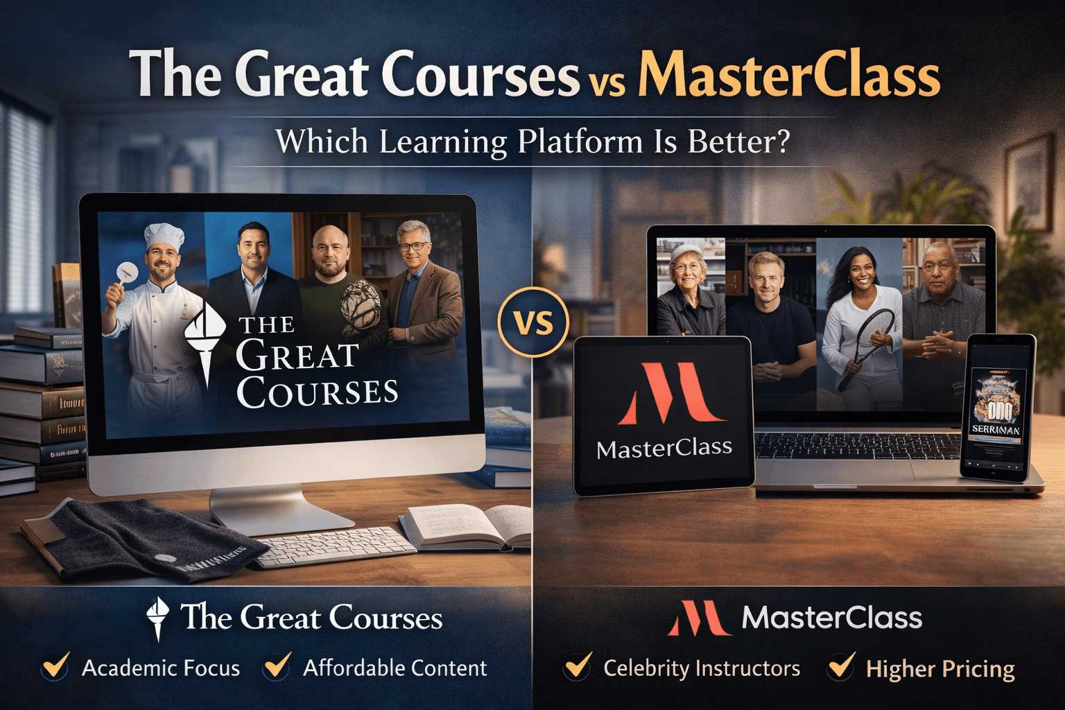 The Great Courses vs MasterClass