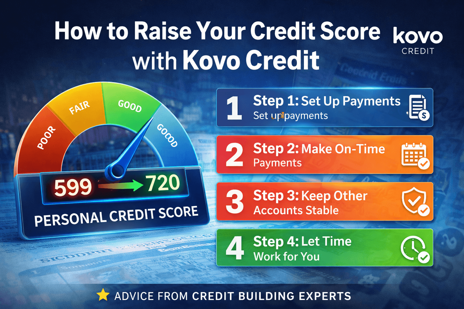 How to Raise Your Credit Score with Kovo Credit